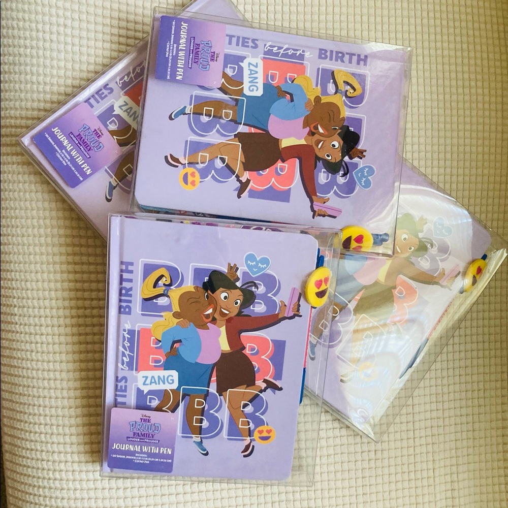 4 Pcs Disney The Proud Family Journal / Journal with Pen